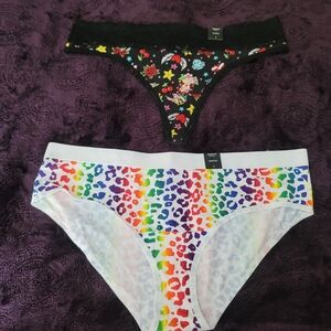 *NWT* Torrid Trendy Sailor Tattoo And Rainbow Leopard Panty Set Size 1/1X